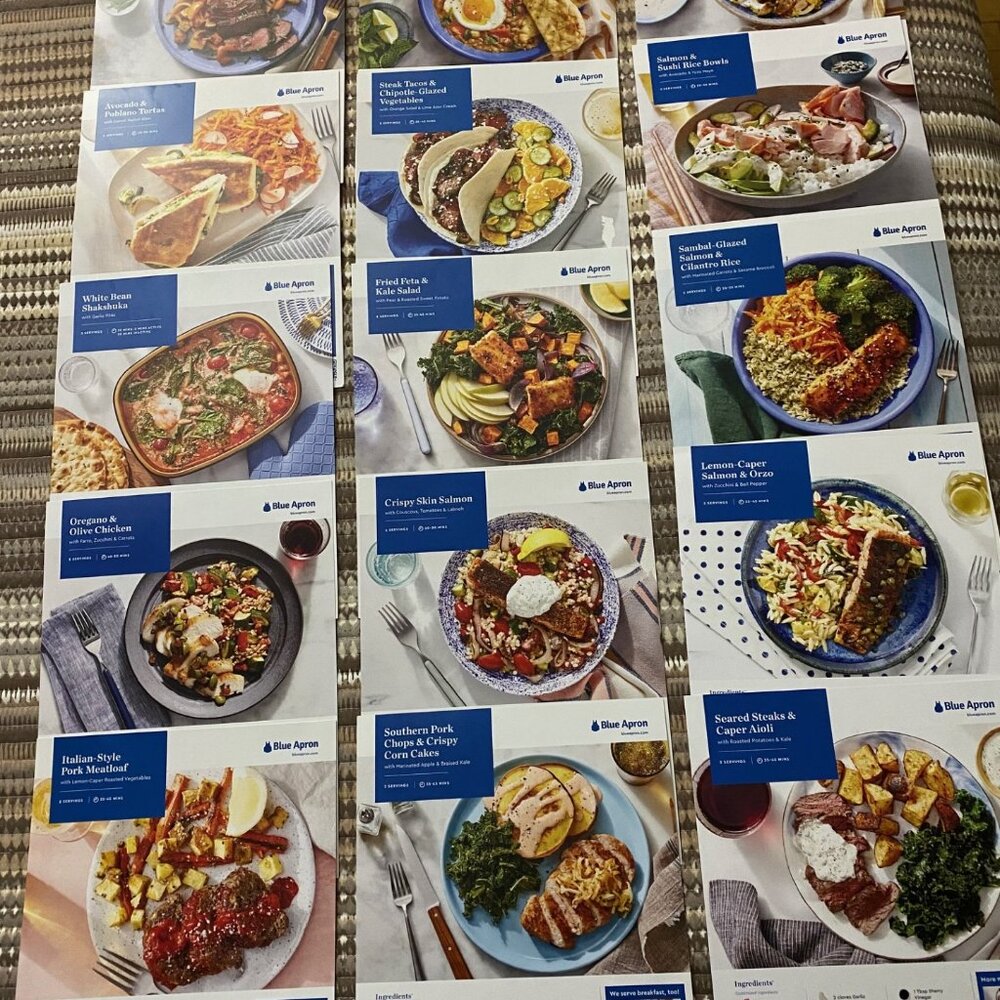15 Blue Apron Recipe Cards